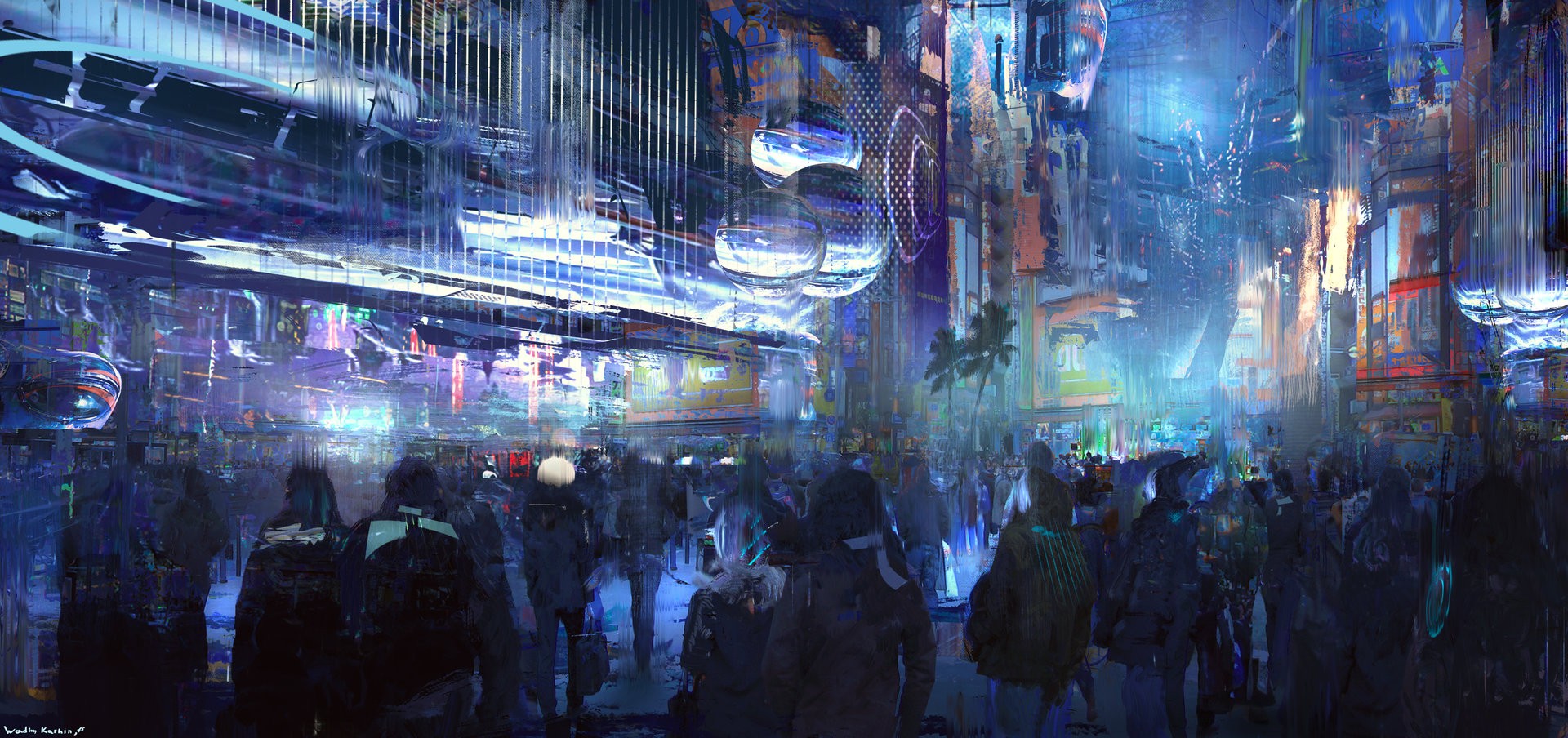 artwork, Digital Art, City, Futuristic, Cyberpunk Wallpaper