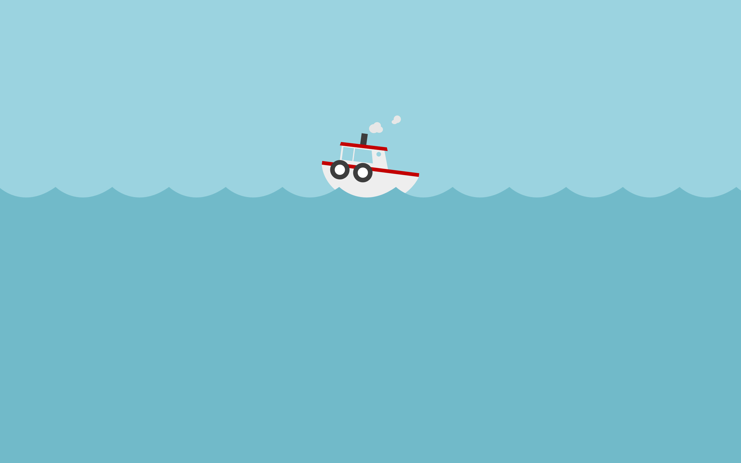 minimalism, Digital Art, Simple, Boat Wallpaper