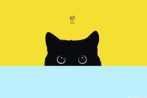 minimalism, Digital Art, Simple, Cat, Kitty