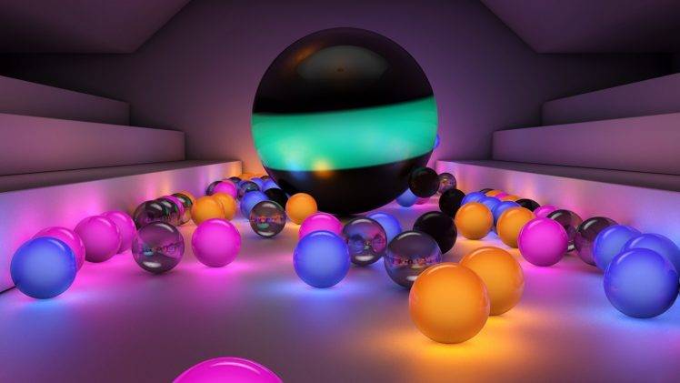 artwork, Ball, Sphere, Digital Art HD Wallpaper Desktop Background
