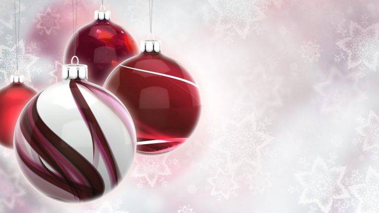 Christmas Ornaments, Vectors, Digital Art, Snow Flakes HD Wallpaper Desktop Background