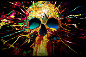 digital Art, Colorful, Skull