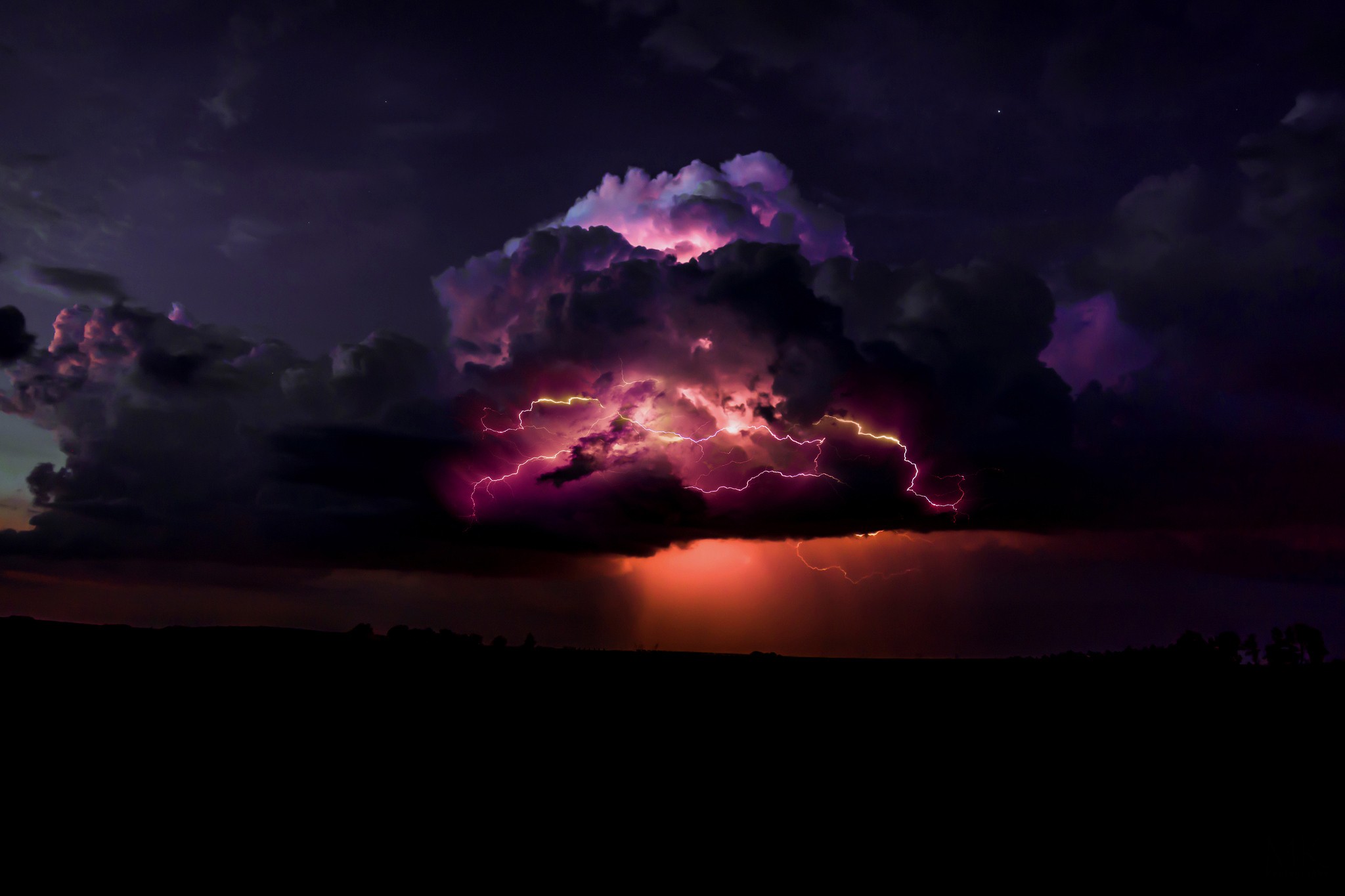 storm, Digital Art, Night, Clouds Wallpaper