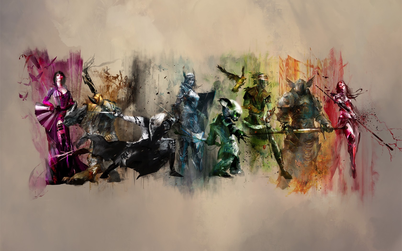 warrior, Digital Art, Painting, Guild Wars 2 Wallpaper
