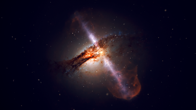supermassive Black Hole, Digital Art, NASA, Stars, Space, Science, Universe HD Wallpaper Desktop Background