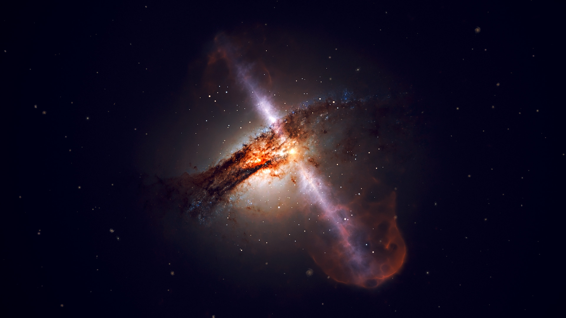 supermassive Black Hole, Digital Art, NASA, Stars, Space, Science, Universe Wallpaper