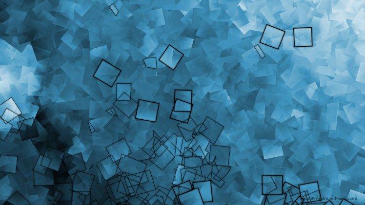 Jason Freedman, Abstract, Digital Art, Blue, Square HD Wallpaper Desktop Background