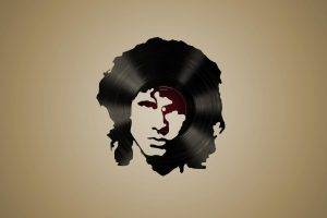 men, Face, Jim Morrison, Singer, Musicians, Digital Art, Simple Background, Minimalism, Vinyl, The Doors, Legends