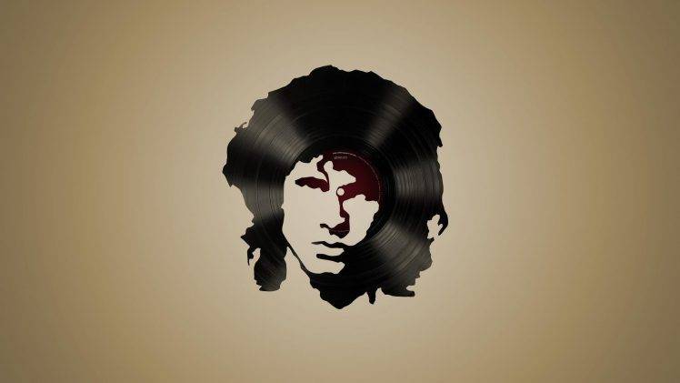 men, Face, Jim Morrison, Singer, Musicians, Digital Art, Simple Background, Minimalism, Vinyl, The Doors, Legends HD Wallpaper Desktop Background