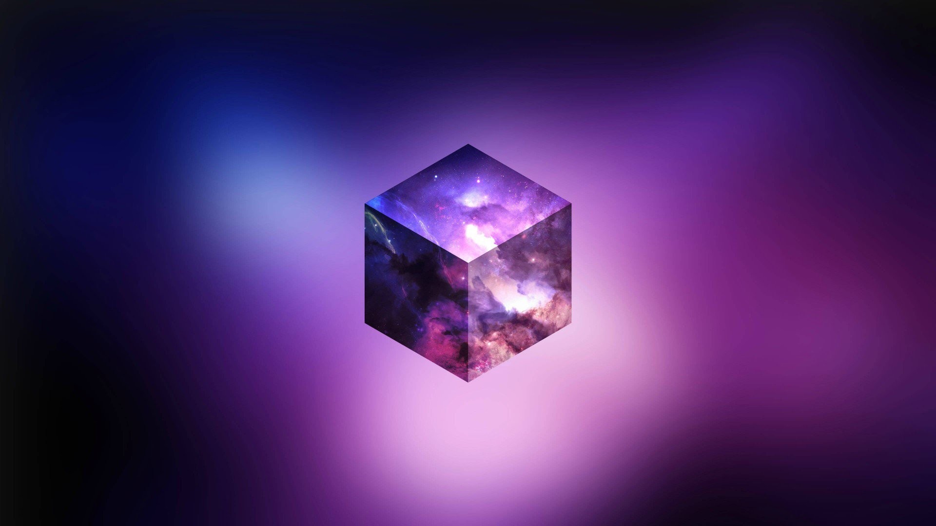 abstract, CGI, Purple, Cube, Space Wallpaper