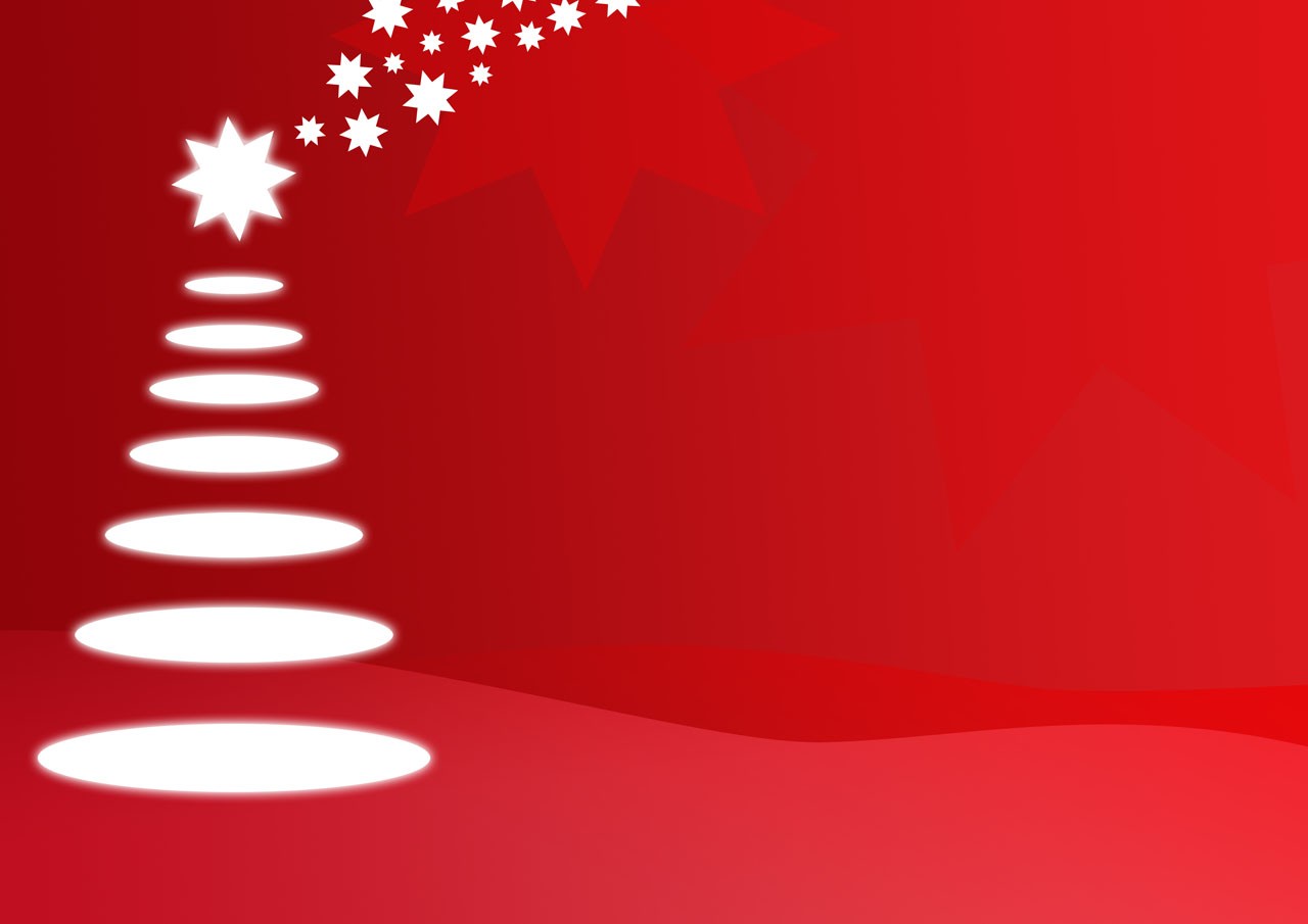 abstract, Christmas Tree, Trees, Red, Stars, Illustration, Decorations, Digital Art, Drawing Wallpaper