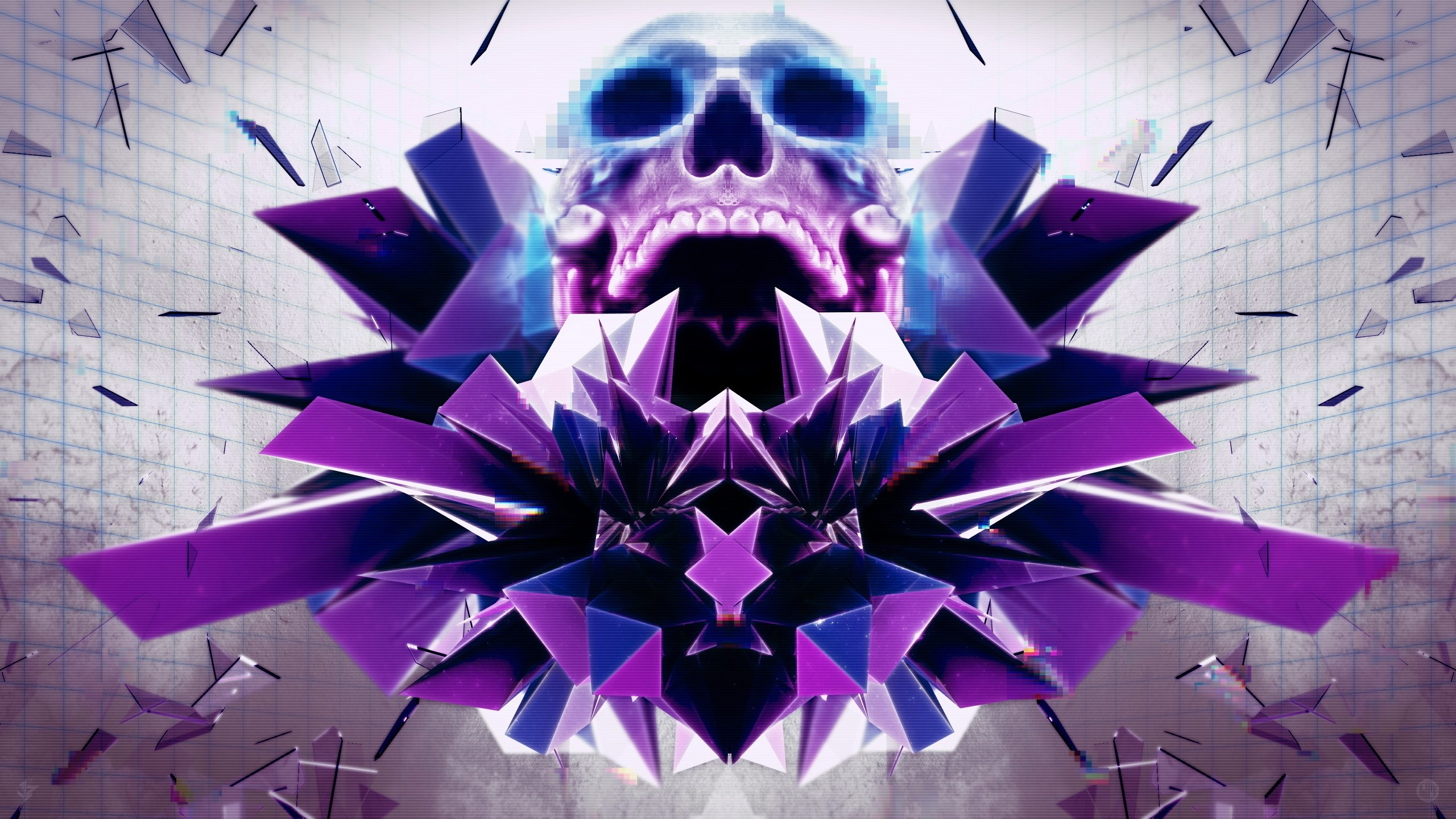 Wallpaper abstract, 3D, colorful, skull, 8k, Abstract #21287