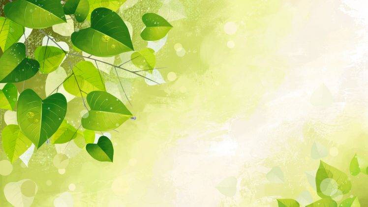 leaves, Nature, Digital Art HD Wallpaper Desktop Background