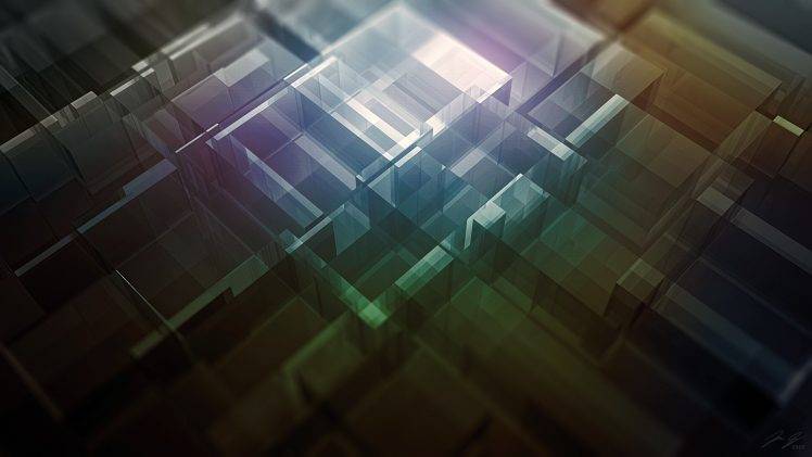 abstract, Reflection, Processor, 3D, Cinema 4D, Colorful, Trippy, Glass HD Wallpaper Desktop Background
