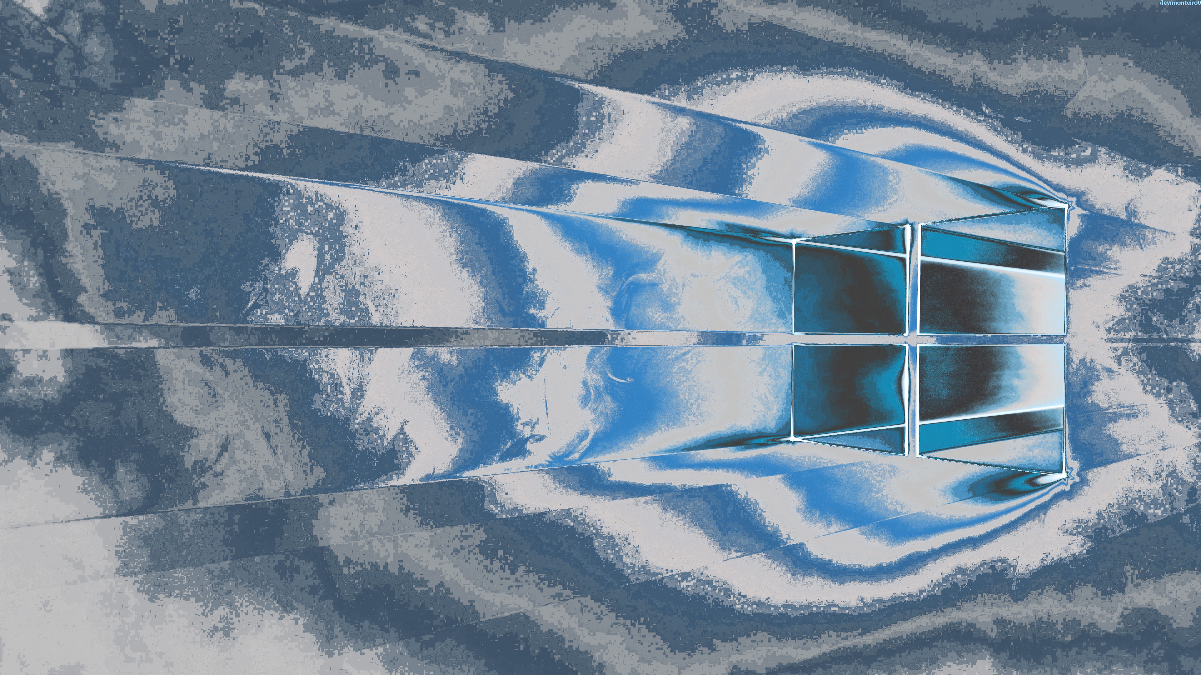 window, Windows 10, Abstract, Logo, Blue Wallpaper