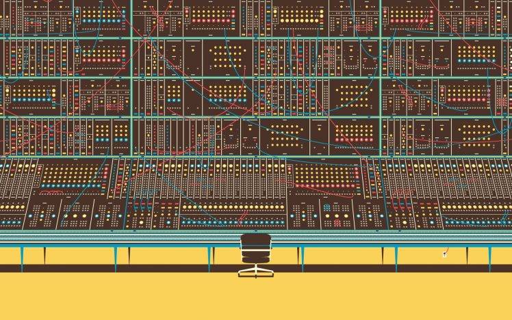 music, Moog, Digital Art, Vintage, Synthesizer HD Wallpaper Desktop Background