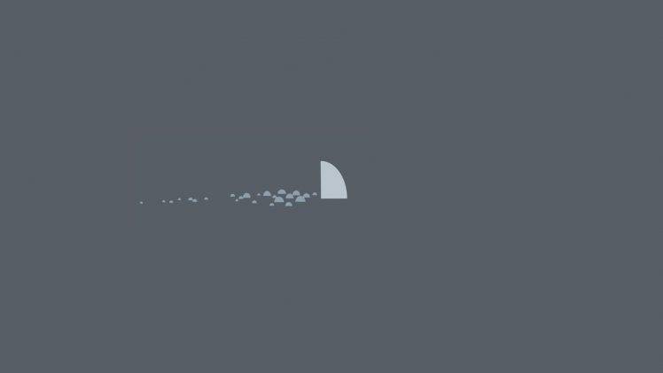 digital Art, Shark, Fin, Bubbles, Sea, Minimalism HD Wallpaper Desktop Background