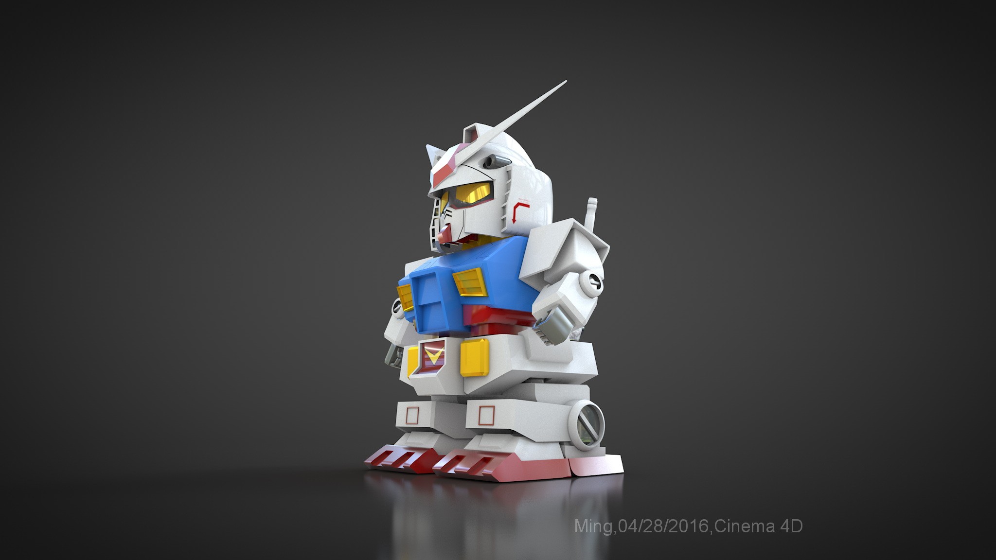 Gundam, Cinema 4D, 3D, Digital Art Wallpaper