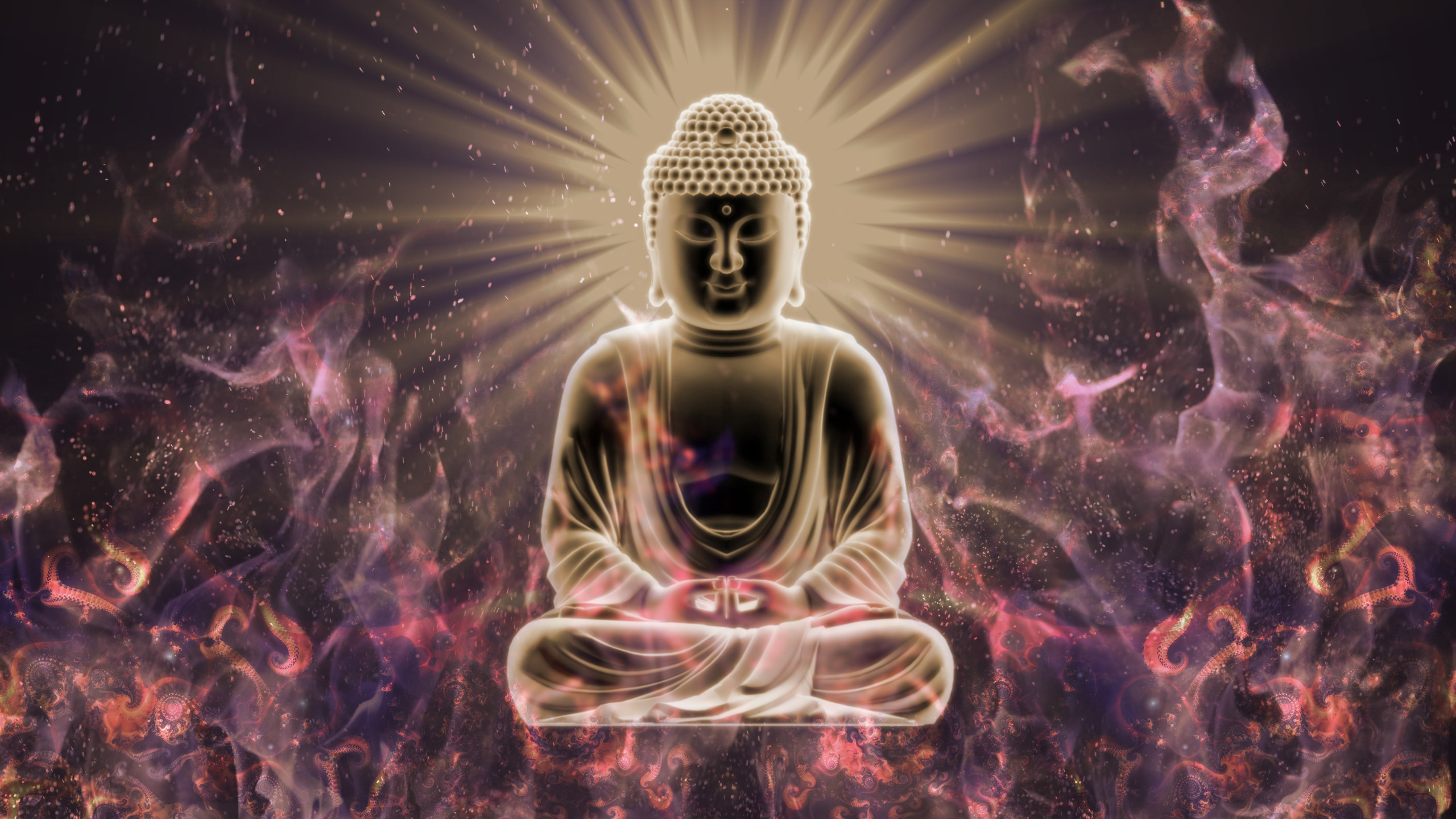 Buddha, Sitting, Closed Eyes, Digital Art, Buddhism, Meditation