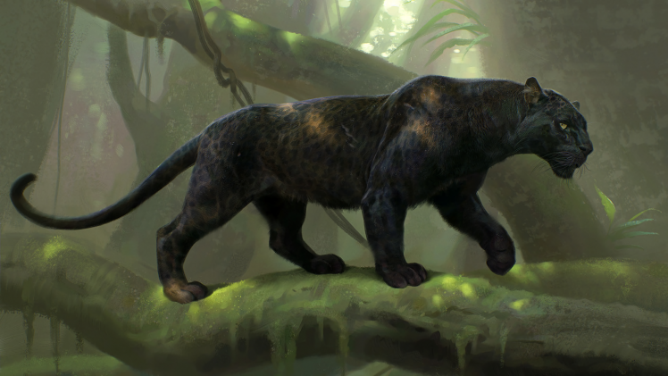 Black Panther, Digital Art HD Wallpaper Desktop Background