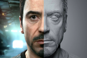 men, Face, Robert Downey Jr., Actor, Portrait, CGI, Digital Art, Realistic, Render, Portrait Display, Iron Man
