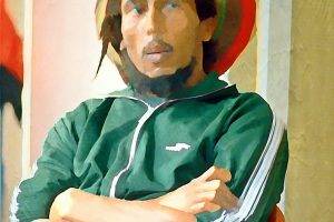 digital Art, Painting, Bob Marley, Men, Celebrity
