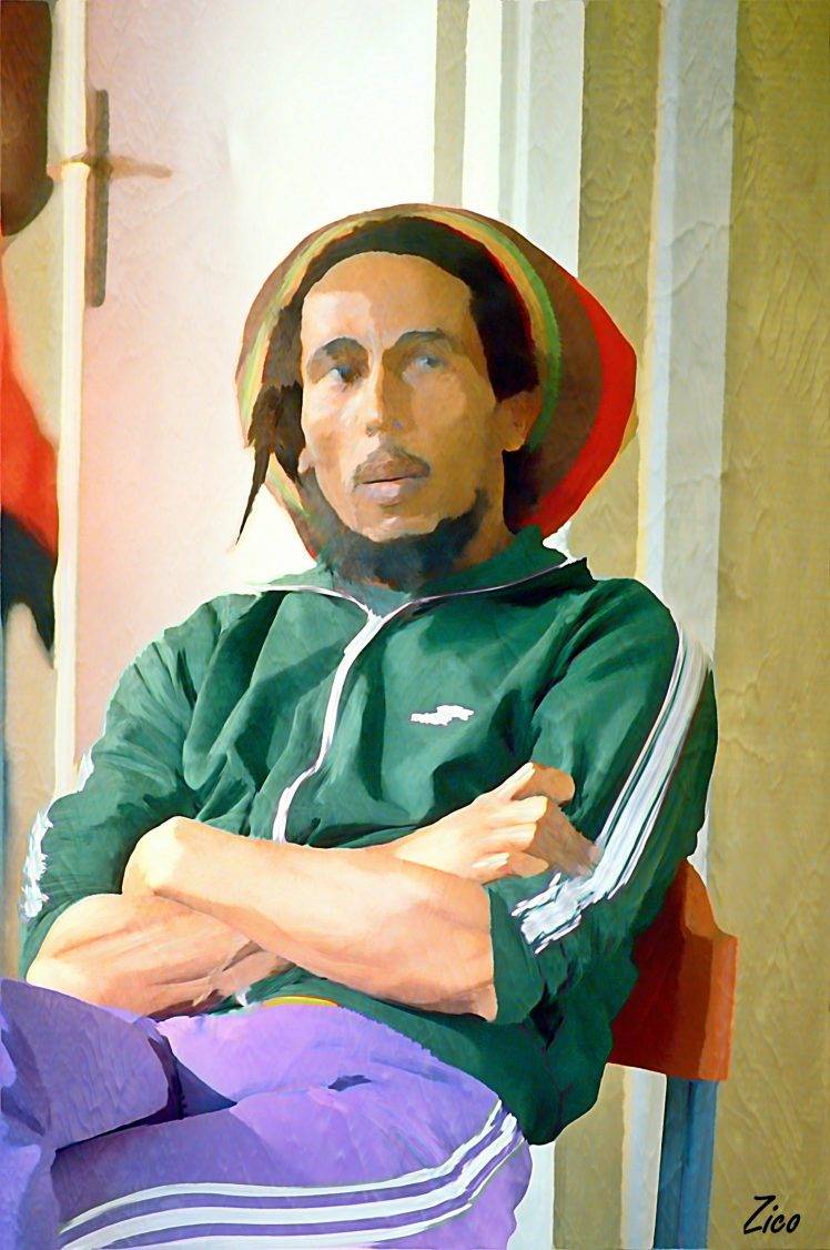 digital Art, Painting, Bob Marley, Men, Celebrity HD Wallpaper Desktop Background