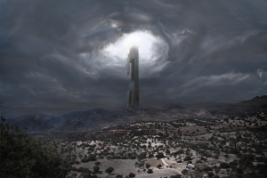 Half Life 2, Citadel, Sky, Mountain