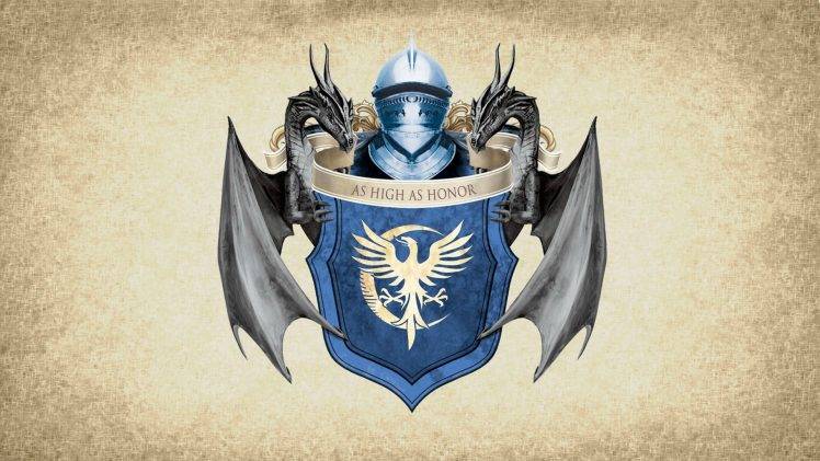 artwork, Paper, Coat Of Arms, Medieval, Crest, House Arryn, Sigils, Game Of Thrones HD Wallpaper Desktop Background