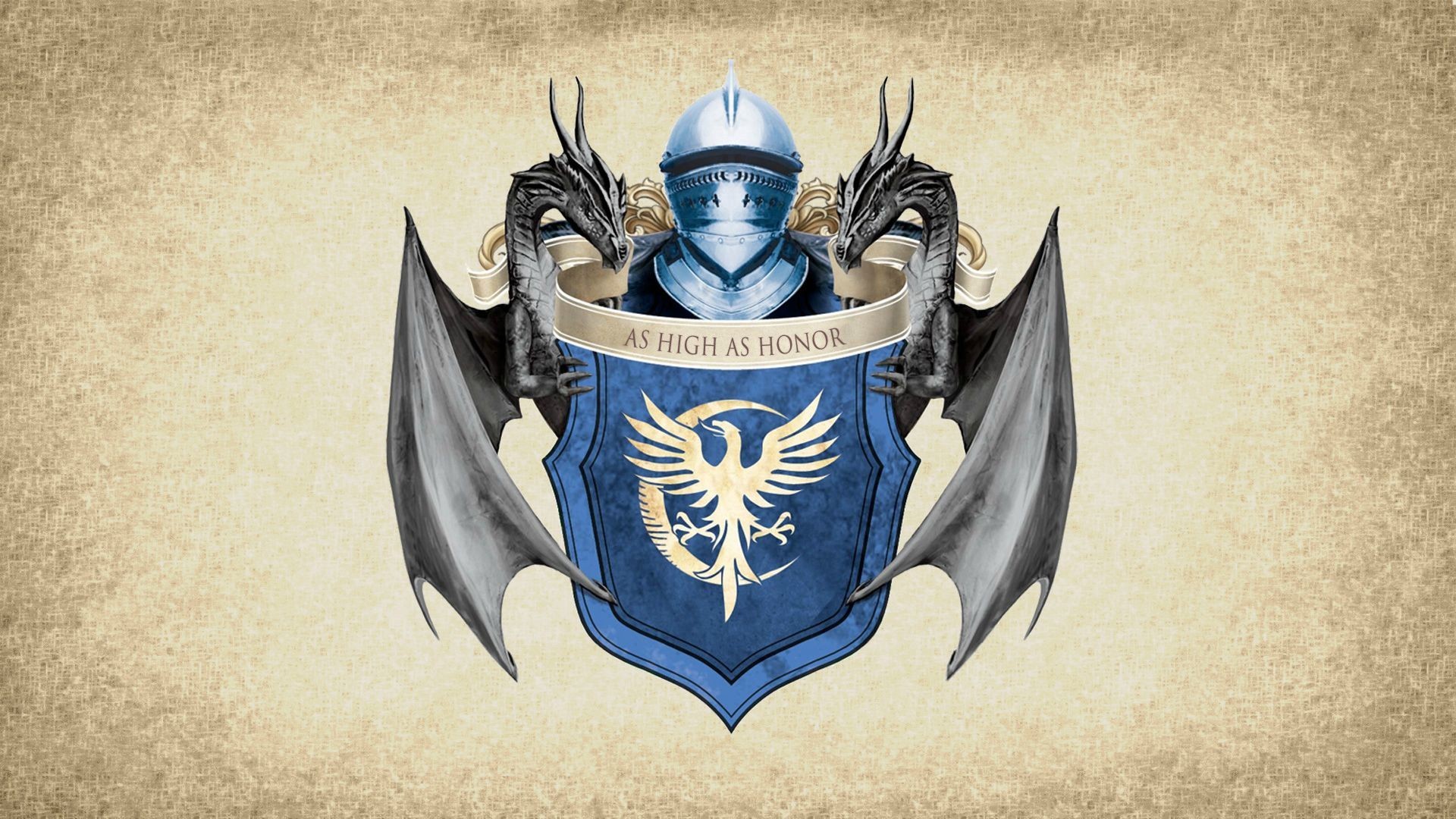 artwork, Paper, Coat Of Arms, Medieval, Crest, House Arryn, Sigils, Game Of Thrones Wallpaper