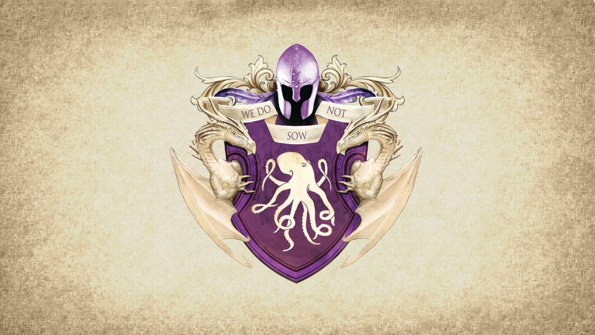 artwork, Paper, A Song Of Ice And Fire, Coats Of Arms, Crest, House Greyjoy, Sigils, Game Of Thrones, Kraken Wallpaper