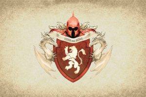 artwork, Paper, Coats Of Arms, Crest, Sigils, House Lannister, Game Of Thrones
