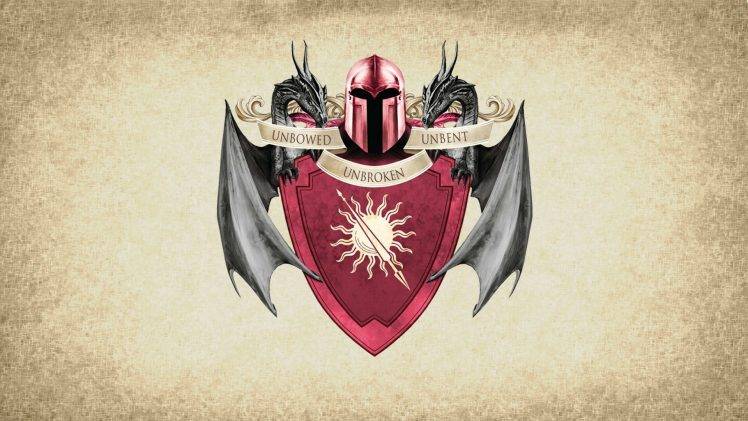 artwork, Paper, Coats Of Arms, Crest, House Martell, Sigils, Game Of Thrones HD Wallpaper Desktop Background