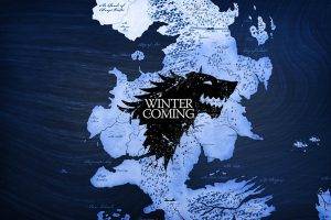 Game Of Thrones, Map, Winter Is Coming, House Stark