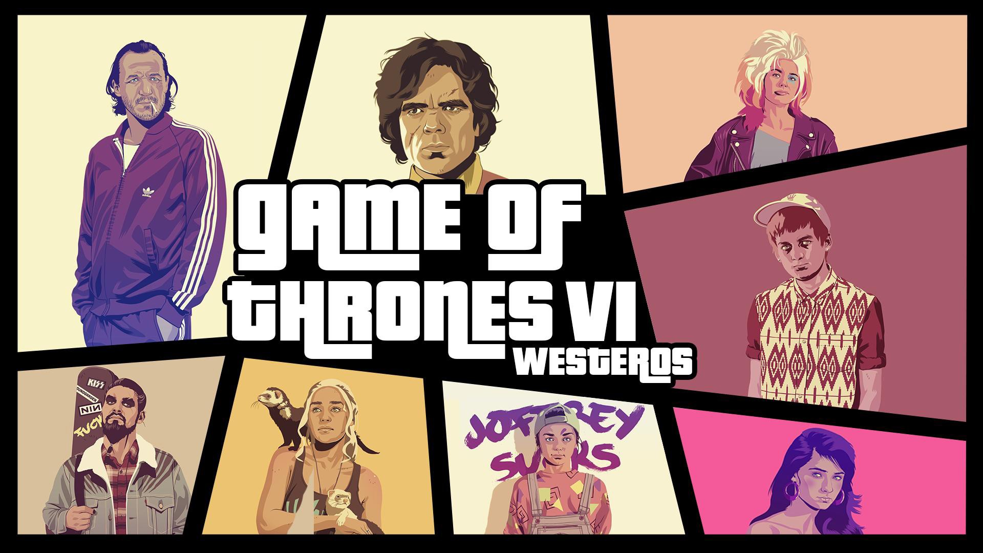 Game Of Thrones, Grand Theft Auto, Crossover, Parody Wallpaper
