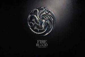 metal, Dragon, Logo, Anime, Digital Art, Game Of Thrones, A Song Of Ice And Fire, Fire, Sigils, House Targaryen, Fire And Blood