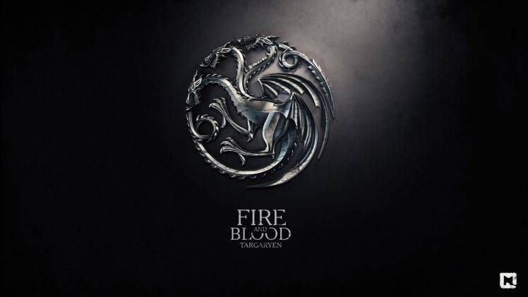 metal, Dragon, Logo, Anime, Digital Art, Game Of Thrones, A Song Of Ice And Fire, Fire, Sigils, House Targaryen, Fire And Blood HD Wallpaper Desktop Background