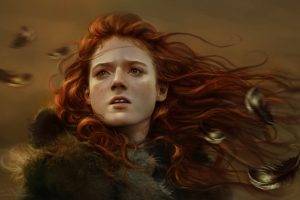 redhead, Artwork, Women, Face, Game Of Thrones, Ygritte