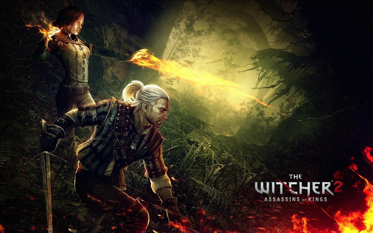 Triss Merigold, Geralt Of Rivia, The Witcher, The Witcher 2 Assassins Of Kings Wallpaper