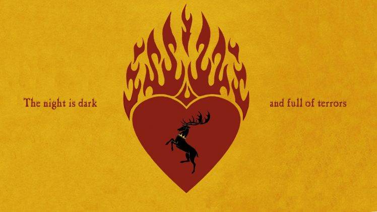 Game Of Thrones, Stannis Baratheon, Stags, House Baratheon, Yellow Background, Hearts HD Wallpaper Desktop Background