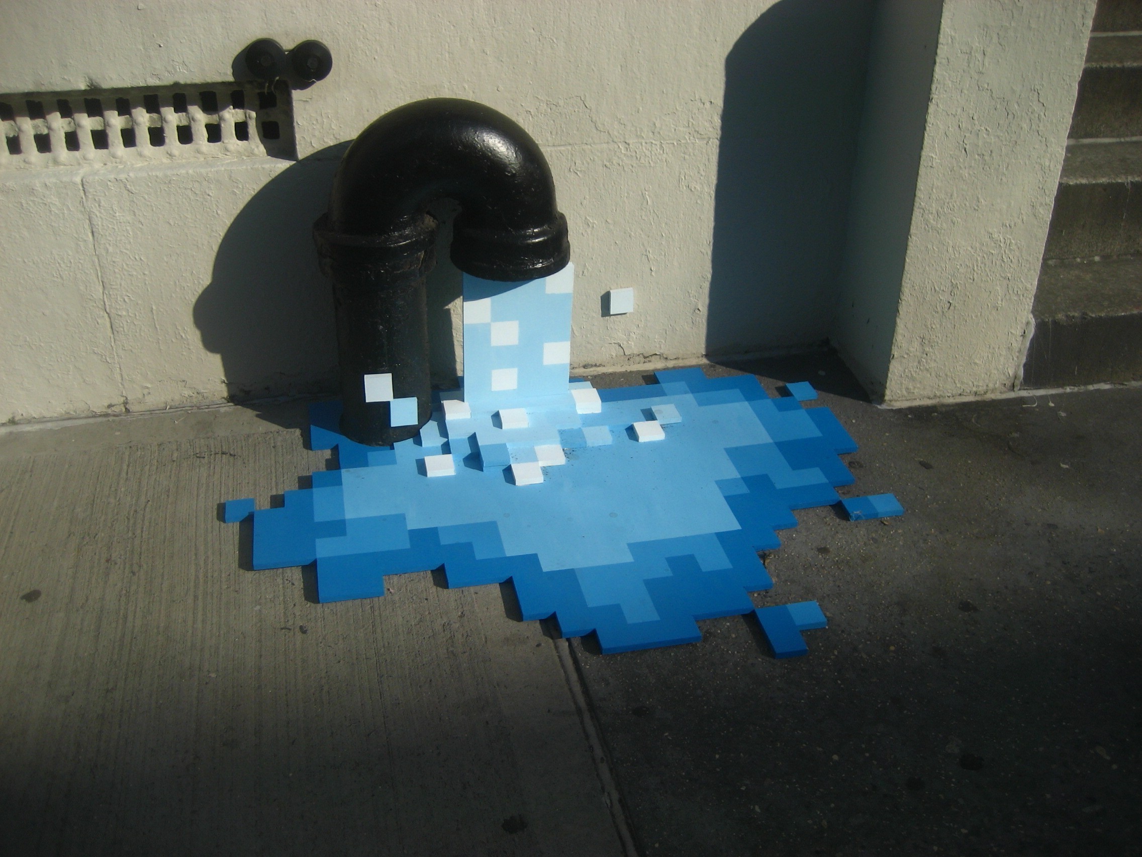 pixels, Pixel Art, Street, Water, Pipes, Building, Artwork, Street Art, Shadow, Minecraft Wallpaper