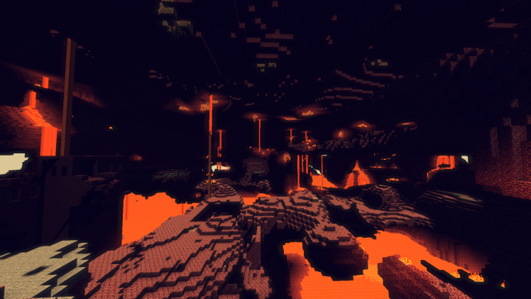 Overworld/nether wallpaper : r/Minecraft