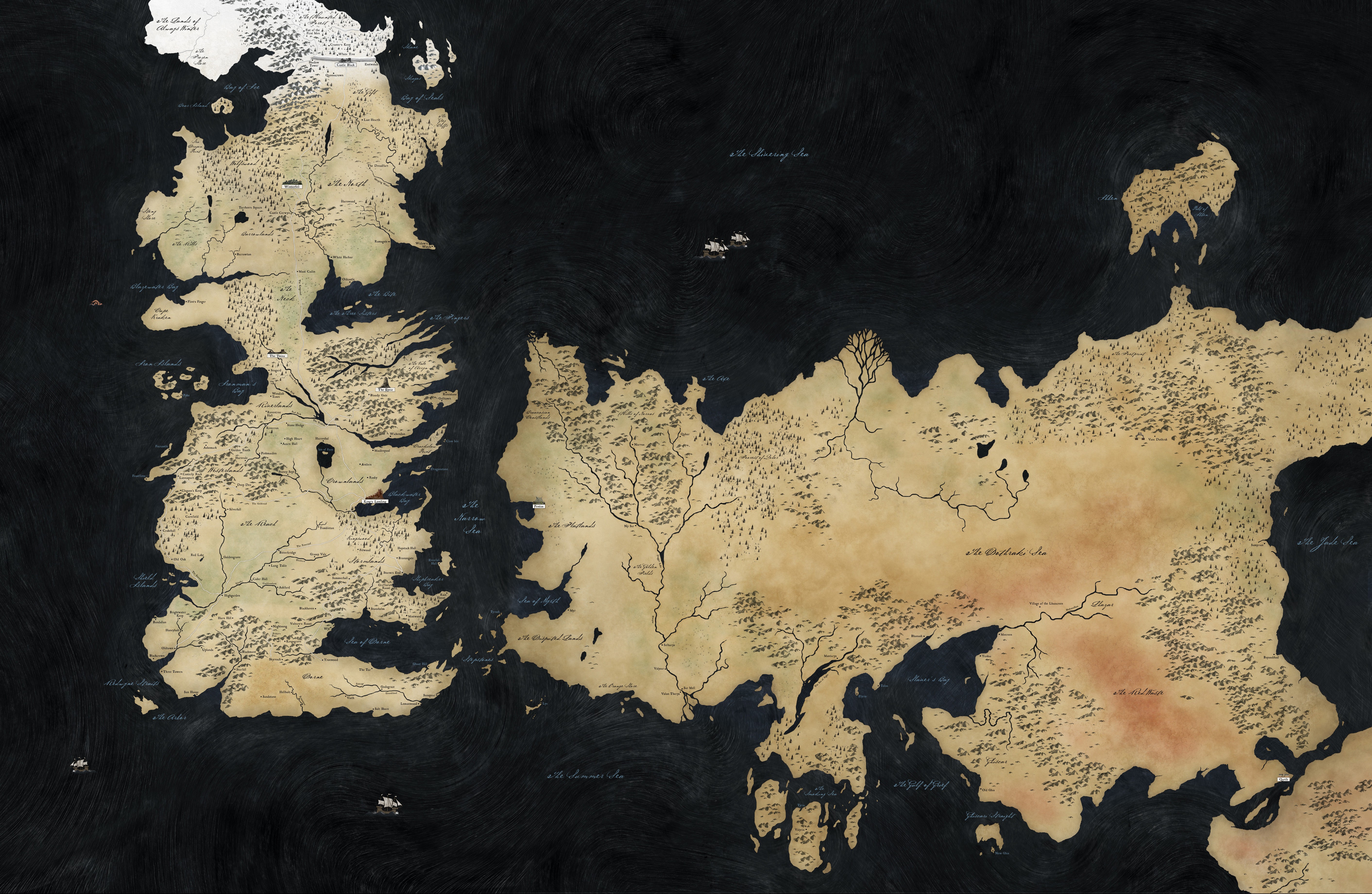 Game Of Thrones, Map Wallpaper