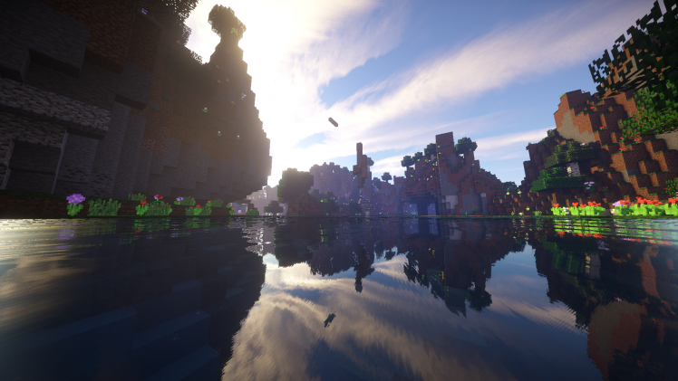 Minecraft, Water, Sea, Sun, Render HD Wallpaper Desktop Background
