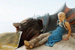 Daenerys Targaryen, Emilia Clarke, Game Of Thrones, Dragon