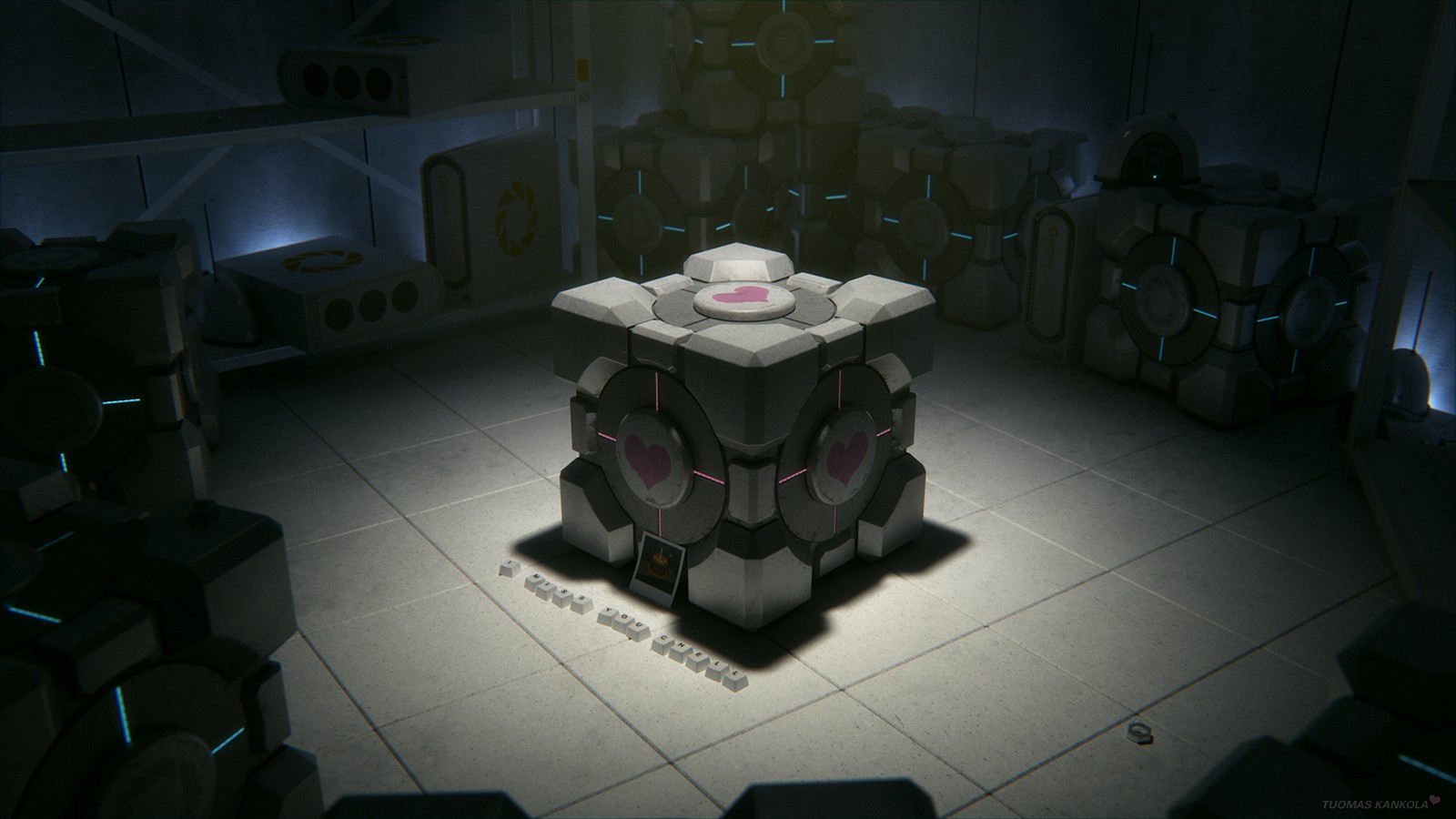 Companion Cube, Portal, Portal 2 Wallpaper