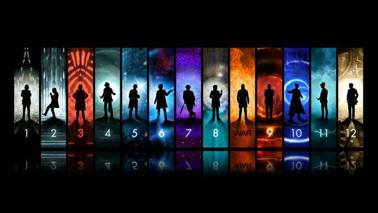 Doctor Who, The Doctor, Silhouette, Panels HD Wallpaper Desktop Background