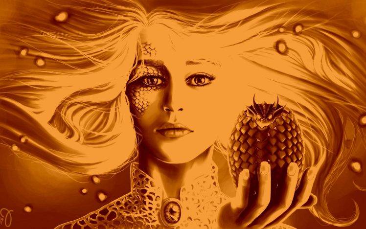 Daenerys Targaryen, Game Of Thrones, Dragon, Artwork HD Wallpaper Desktop Background