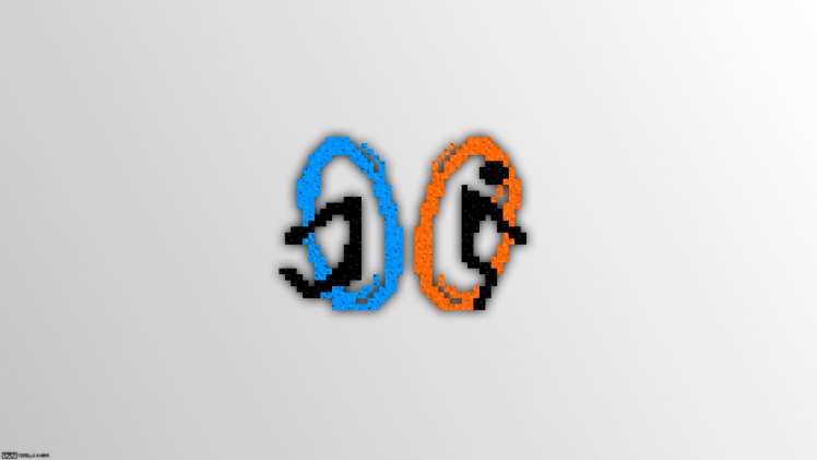 Portal, Portal 2, Pixel Art, Trixel HD Wallpaper Desktop Background