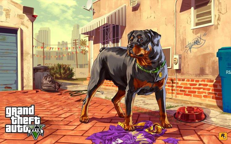 Grand Theft Auto V, Dog HD Wallpaper Desktop Background